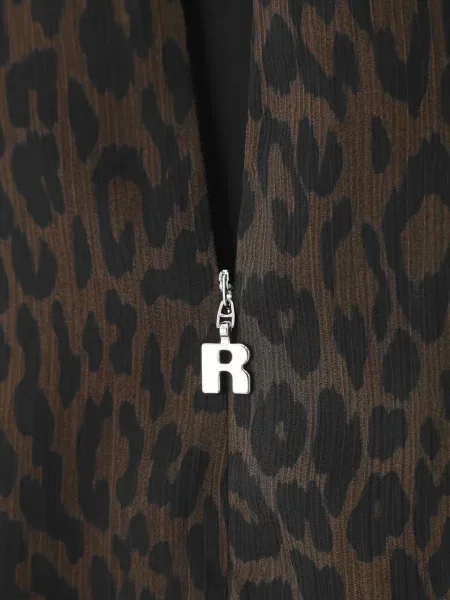 Fustă tip creion Rotate Birger Christensen cu imagine cu model leopard maro