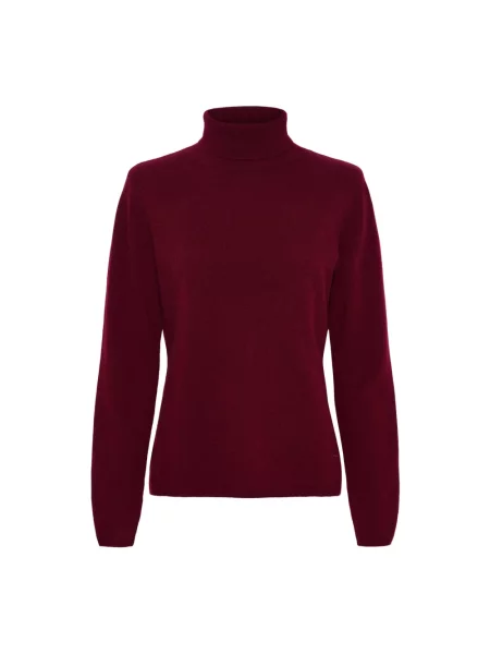 Sweter z golfem Btfcph wełniany do golfa brązowy