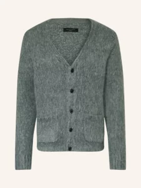 Kardigan Allsaints wełniany szary
