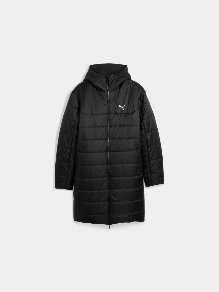 Демісезонна куртка PUMA Ess Hooded Padded Parka комбінований верх чорний