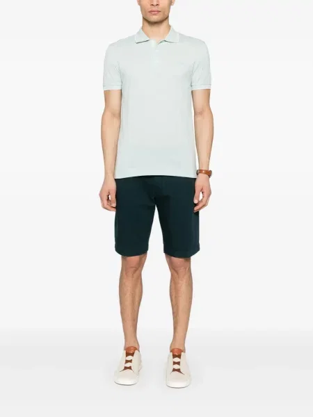 Polo Zegna cu broderie albastru