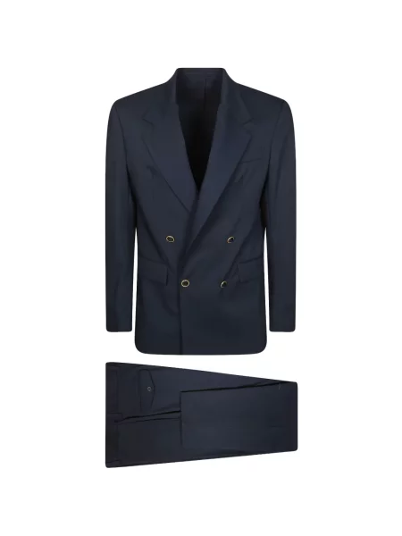 Costum Marsem cu două rânduri de nasturi albastru