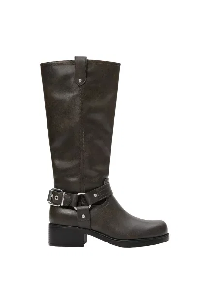 Bershka Cizme de cowboy maro