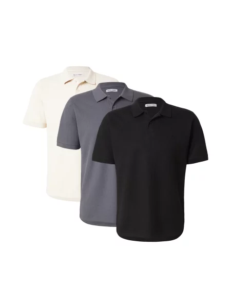 JACK & JONES Tricou JJEAUSTIN șamoa / gri închis negru