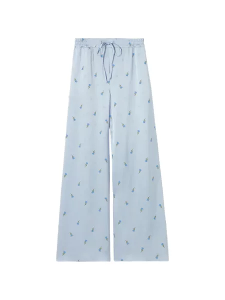 Pantaloni Claudie Pierlot cu model floral albastru