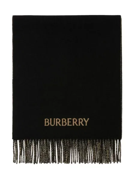 Fular Burberry din cașmir negru