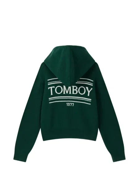 Hanorac cu glugă Tomboy cu autograf verde