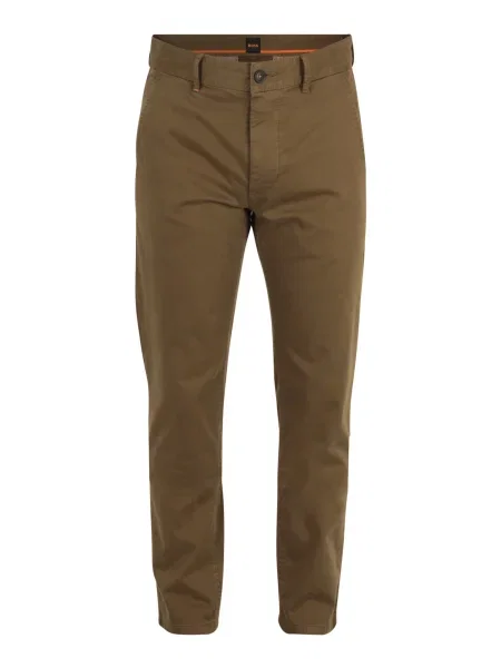 BOSS Orange Chino hlače kaki oranžna