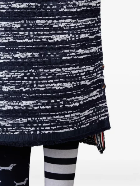Fustă Thom Browne din tweed albastru