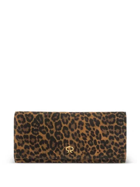 Geantă plic Gianvito Rossi cu imagine cu model leopard maro