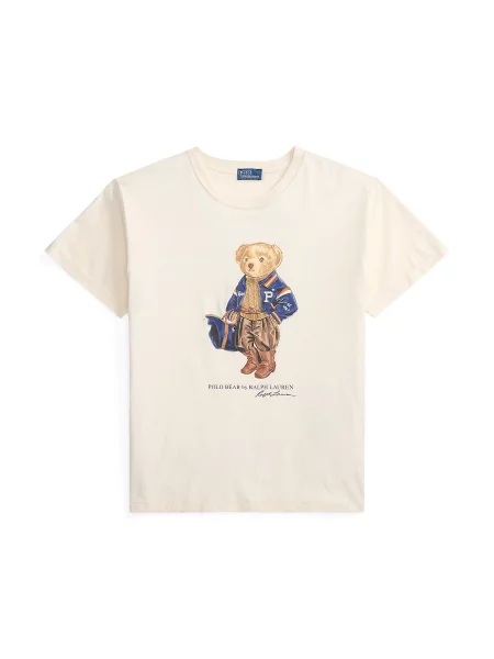 Polo Ralph Lauren Tricou bleumarin / ciocolatiu / maro cappuccino / lână alb
