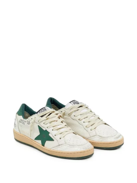 Sneakerși Golden Goose Ball Star cu șireturi din dantelă alb