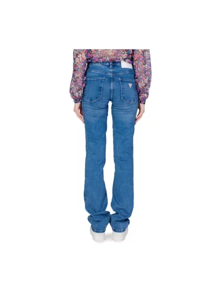 Proste jeansy Guess z wysoką talią czarne