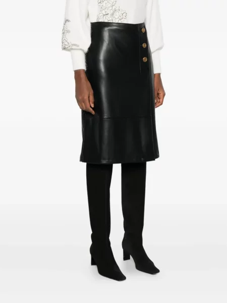 Fustă midi Twinset până la genunchi negru