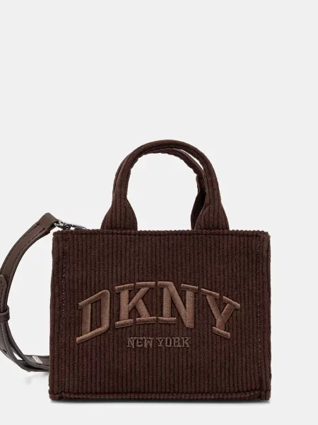 Dkny geantă din catifea HADLEE maro