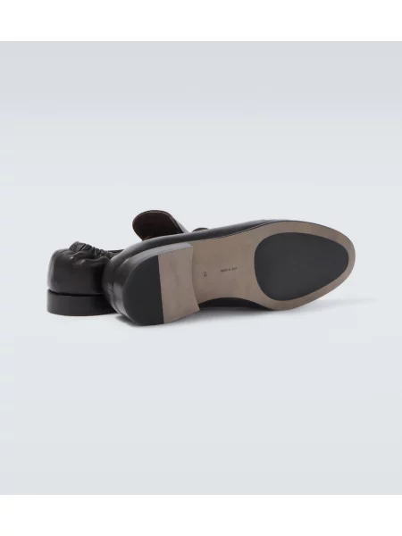 Pantofi loafer The Row din piele negru
