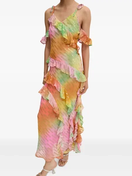 Rochie Never Fully Dressed cu paiete de costum galben