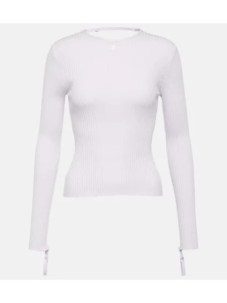 Pulover Courreges tricotate alb
