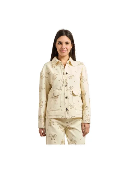 Kurtka Manila Grace w kwiatki beżowa