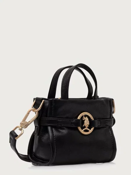 U.S. Polo Assn. geantă crossbody pentru femei cu imitație de piele CLANMAGHERY negru