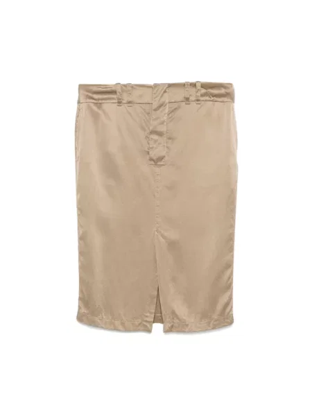 Jedwabna spódnica Saint Laurent beżowa