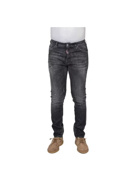 Jeansy Dsquared2 typu teddy szare