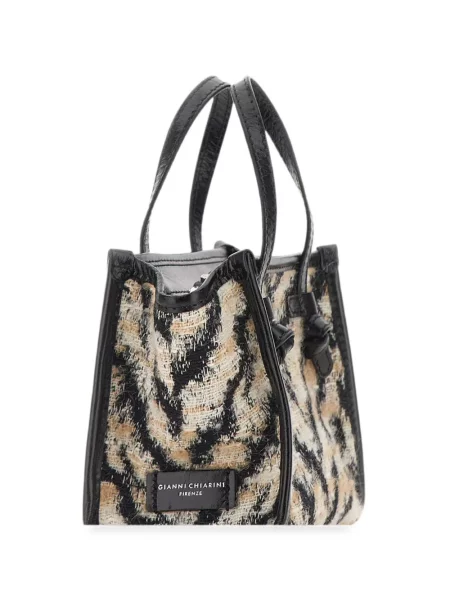 Geantă shopper Marcella Club din jacard negru