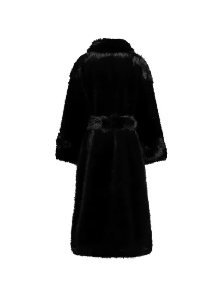 Palton de blană Bb Couture cu blană negru