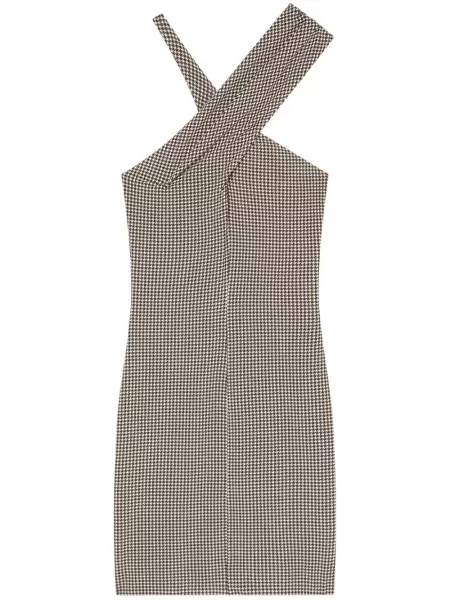 Mała sukienka mini Courreges z dżerseju garniturowa czarna