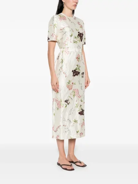 Rochie midi Erdem cu model floral cu imagine de costum
