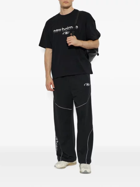 Tricou New Balance cu imagine cu glugă plasă gri