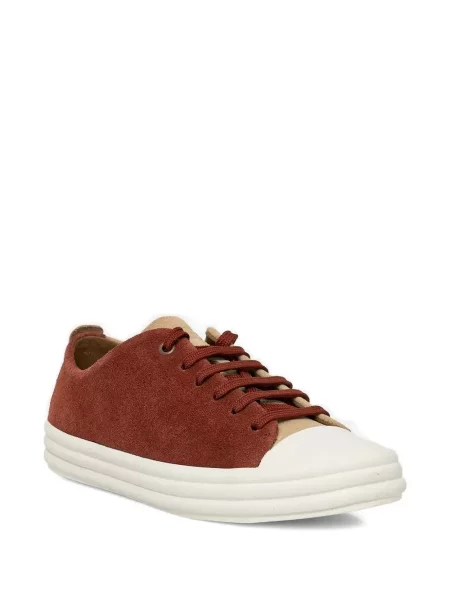Sneakerși Camper din piele de căprioară cu platformă roșu