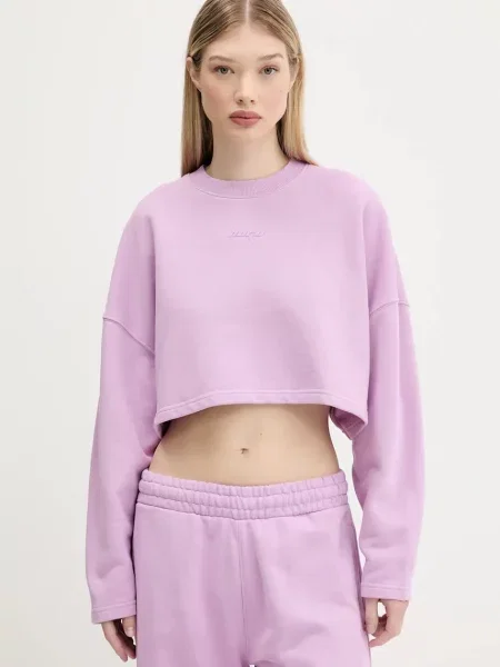 Hugo Blue hanorac de violet uni albastru