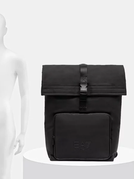 Рюкзак Emporio Armani великий однотонний чорний