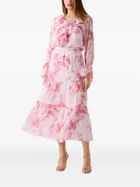 Fusta maxi Guess cu imagine alb