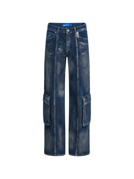 Pantaloni cargo Karl Lagerfeld Jeans albastru