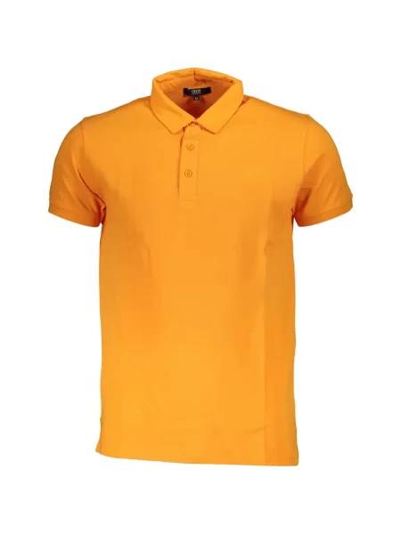 Tricou polo Cavalli Class cu broderie portocaliu