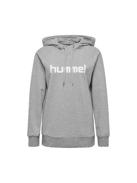 Mikina s kapucňou Hummel s autogramom sivá