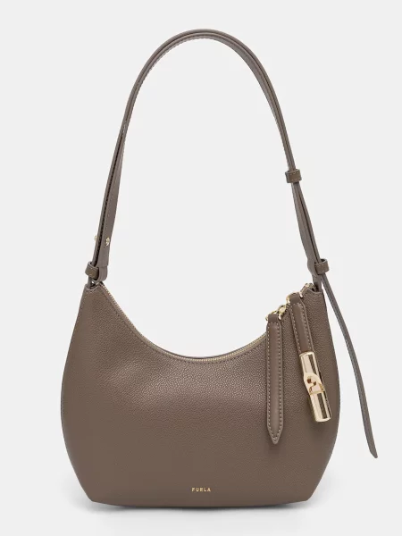 Furla μικρή τσάντα γυναικεία δερμάτινη μπεζ