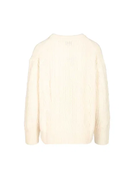 Sweter Loulou De Saison wełniany biały