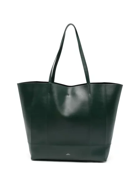 Geantă de mână Toteme din piele verde