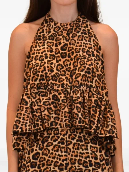 Jedwabna bluzka Azeeza brązowa