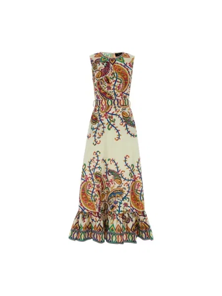 Długa sukienka Etro z nadrukiem z wzorem paisley
