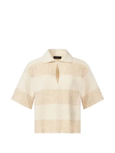 Dryžuotas apykaklė palaidinė be rankovių Fabiana Filippi