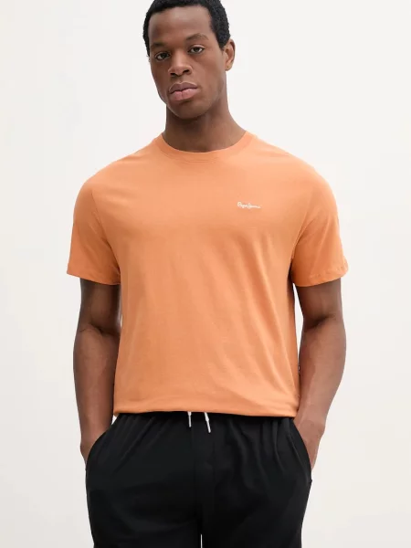 Къс тениска Pepe Jeans оранжево