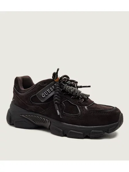Guess Sneakers Irrina | piele întoarsă maro