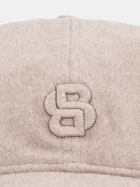 Шерстяная кепка Boss бежевая