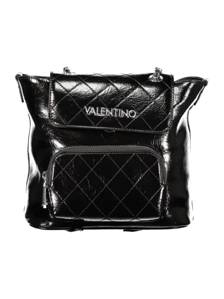 Lniany plecak Valentino Bags czarny