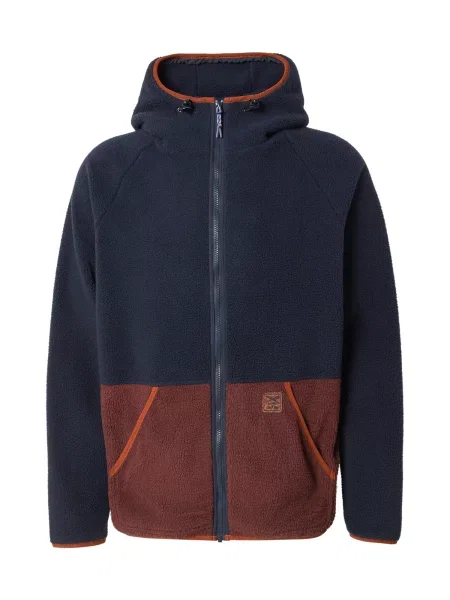 Iriedaily Jachetă fleece Quentin bleumarin / ruginiu maro