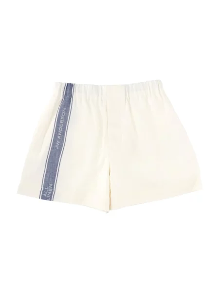 Lniane szorty Jw Anderson ze sznurkiem białe